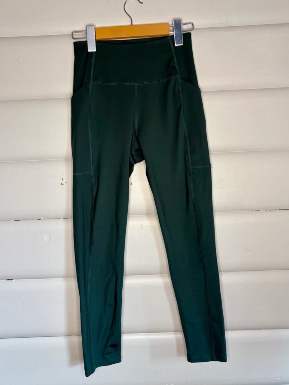 Girlfriend Collective High Rise Pocket Leggings Forest Green Size Small